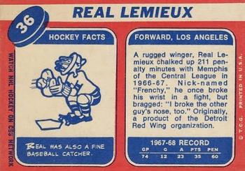 1968-69 Topps #36 Real Lemieux Back