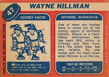 1968-69 Topps #47 Wayne Hillman Back