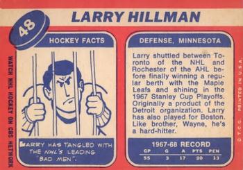 1968-69 Topps #48 Larry Hillman Back