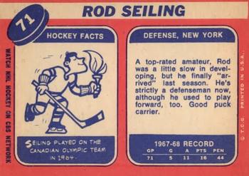 1968-69 Topps #71 Rod Seiling Back