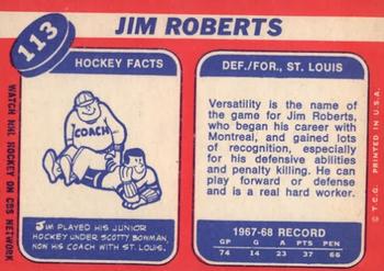 1968-69 Topps #113 Jim Roberts Back