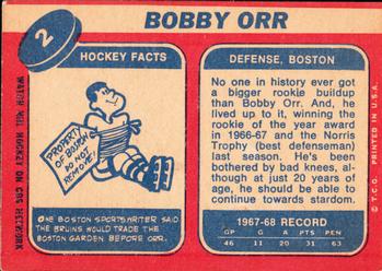 1968-69 Topps #2 Bobby Orr Back