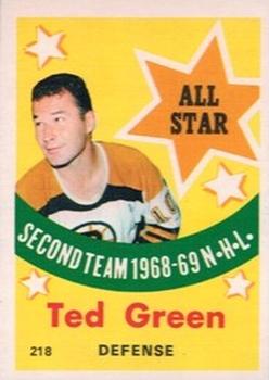 1969-70 O-Pee-Chee #218 Ted Green Front