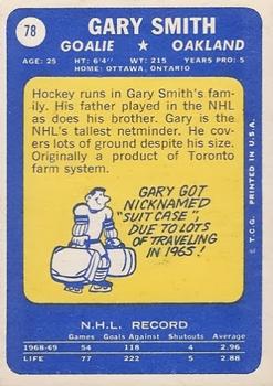 1969-70 Topps #78 Gary Smith Back