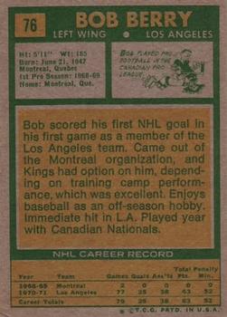 1971-72 Topps #76 Bob Berry Back