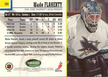1995-96 Parkhurst International - Emerald Ice #189 Wade Flaherty Back