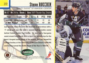 1995-96 Parkhurst International - Emerald Ice #272 Steve Rucchin Back