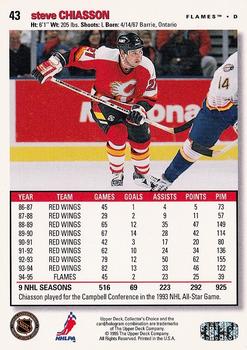 1995-96 Collector's Choice - Player's Club #43 Steve Chiasson Back