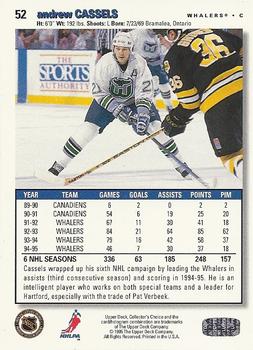 1995-96 Collector's Choice - Player's Club #52 Andrew Cassels Back
