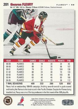1995-96 Collector's Choice - Player's Club #201 Theoren Fleury Back