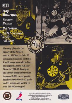 1995-96 Collector's Choice - Player's Club #385 Ray Bourque Back