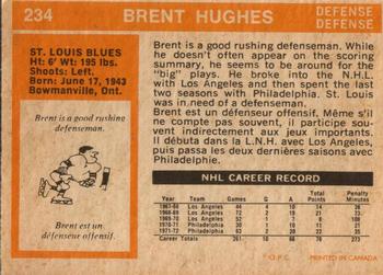 1972-73 O-Pee-Chee #234 Brent Hughes Back
