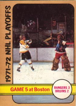 1972-73 O-Pee-Chee #54 1971 -72 NHL Playoffs Game 5 Front