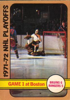 1972-73 O-Pee-Chee #7 1971-72 NHL Playoffs Game 1 Front