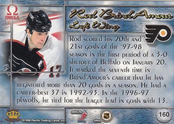 1997-98 Pacific Omega - Emerald Green #160 Rod Brind'Amour Back
