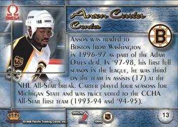 1997-98 Pacific Omega - Copper #13 Anson Carter Back