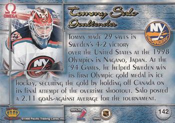1997-98 Pacific Omega - Copper #142 Tommy Salo Back