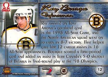 1997-98 Pacific Omega - Ice Blue #12 Ray Bourque Back