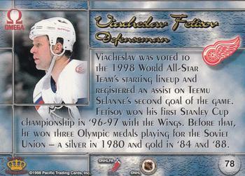 1997-98 Pacific Omega - Ice Blue #78 Viacheslav Fetisov Back