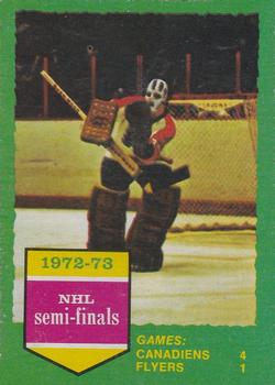 1973-74 O-Pee-Chee #195 1972-73 NHL Semi-Finals (Series E) Front