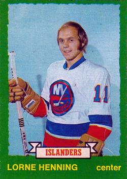 1973-74 O-Pee-Chee #218 Lorne Henning Front
