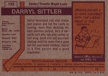 1973-74 Topps #132 Darryl Sittler Back