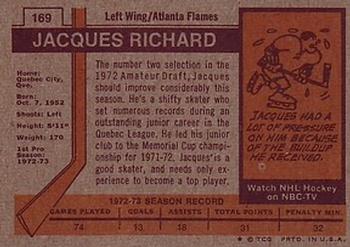 1973-74 Topps #169 Jacques Richard Back