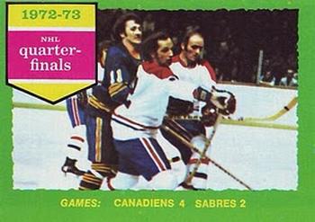 1973-74 Topps #191 1972-73 NHL Quarter-Finals (Series A) Front