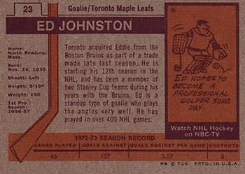 1973-74 Topps #23 Ed Johnston Back