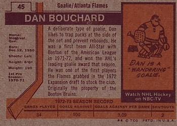 1973-74 Topps #45 Dan Bouchard Back