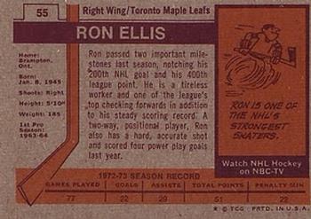 1973-74 Topps #55 Ron Ellis Back