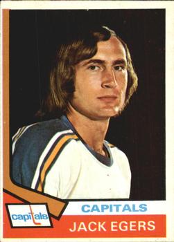 1974-75 O-Pee-Chee #93 Jack Egers Front
