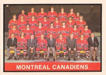 1974-75 O-Pee-Chee #330 Montreal Canadiens Team Front