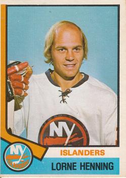 1974-75 O-Pee-Chee #367 Lorne Henning Front