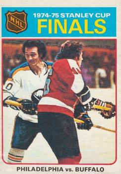 1975-76 O-Pee-Chee #1 1974-75 Stanley Cup Finals Front