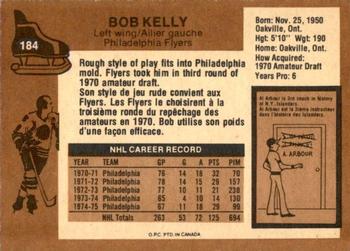 1975-76 O-Pee-Chee #184 Bob Kelly Back