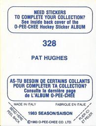 1983-84 O-Pee-Chee Stickers #328 Pat Hughes Back