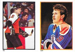 1985-86 O-Pee-Chee Stickers #93 / 226 Mark Howe / Willy Lindstrom Front