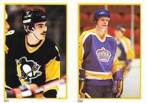 1985-86 O-Pee-Chee Stickers #101 / 233 John Chabot / Brian Engblom Front