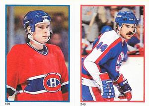 1985-86 O-Pee-Chee Stickers #129 / 249 Tom Kurvers / Dave Babych Front