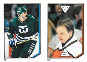 1986-87 O-Pee-Chee Stickers #55 / 193 Joel Quenneville / Bob Froese Front