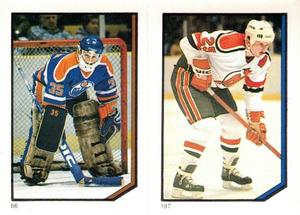 1986-87 O-Pee-Chee Stickers #66 / 197 Andy Moog / Dave Lewis Front