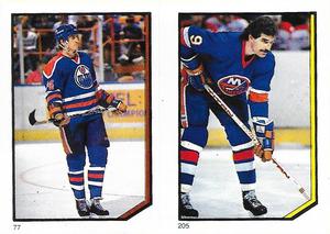 1986-87 O-Pee-Chee Stickers #77 / 205 Kevin McClelland / Clark Gillies Front