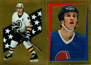 1986-87 O-Pee-Chee Stickers #119 / 133 Ray Bourque / David Shaw Front