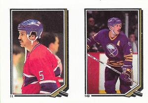 1987-88 O-Pee-Chee Stickers #11 / 149 Rick Green / Mike Ramsey Front