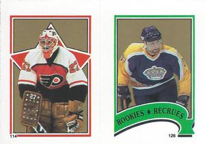 1987-88 O-Pee-Chee Stickers #114 / 126 Ron Hextall / Jimmy Carson Front