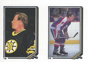 1987-88 O-Pee-Chee Stickers #138 / 248 Rick Middleton / Randy Carlyle Front