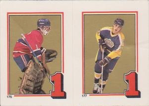 1987-88 O-Pee-Chee Stickers #175 / 177 Brian Hayward / Luc Robitaille Front
