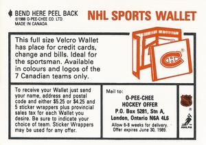 1988-89 O-Pee-Chee Stickers #37 1987-88 Action Back