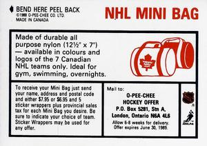 1988-89 O-Pee-Chee Stickers #261 Dave Andreychuk Back